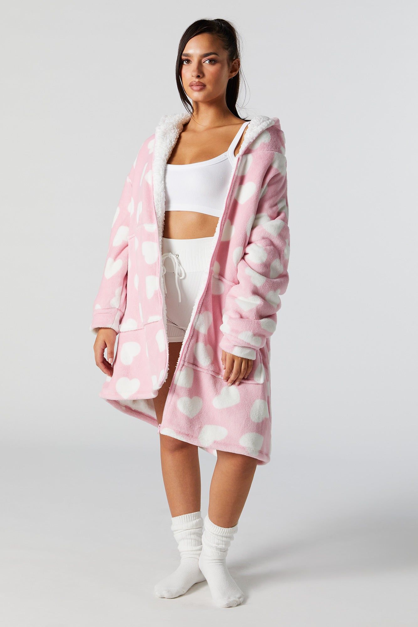 Pink Print Zip-Up Humungo sold by Urban Planet product image thumbnail 3