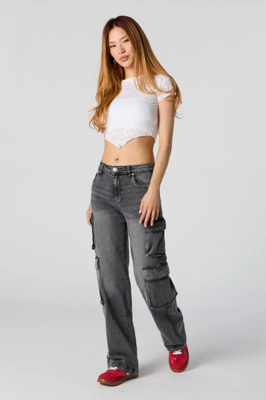 Mid Rise 4 Pocket Cargo Jean sold by Urban Planet