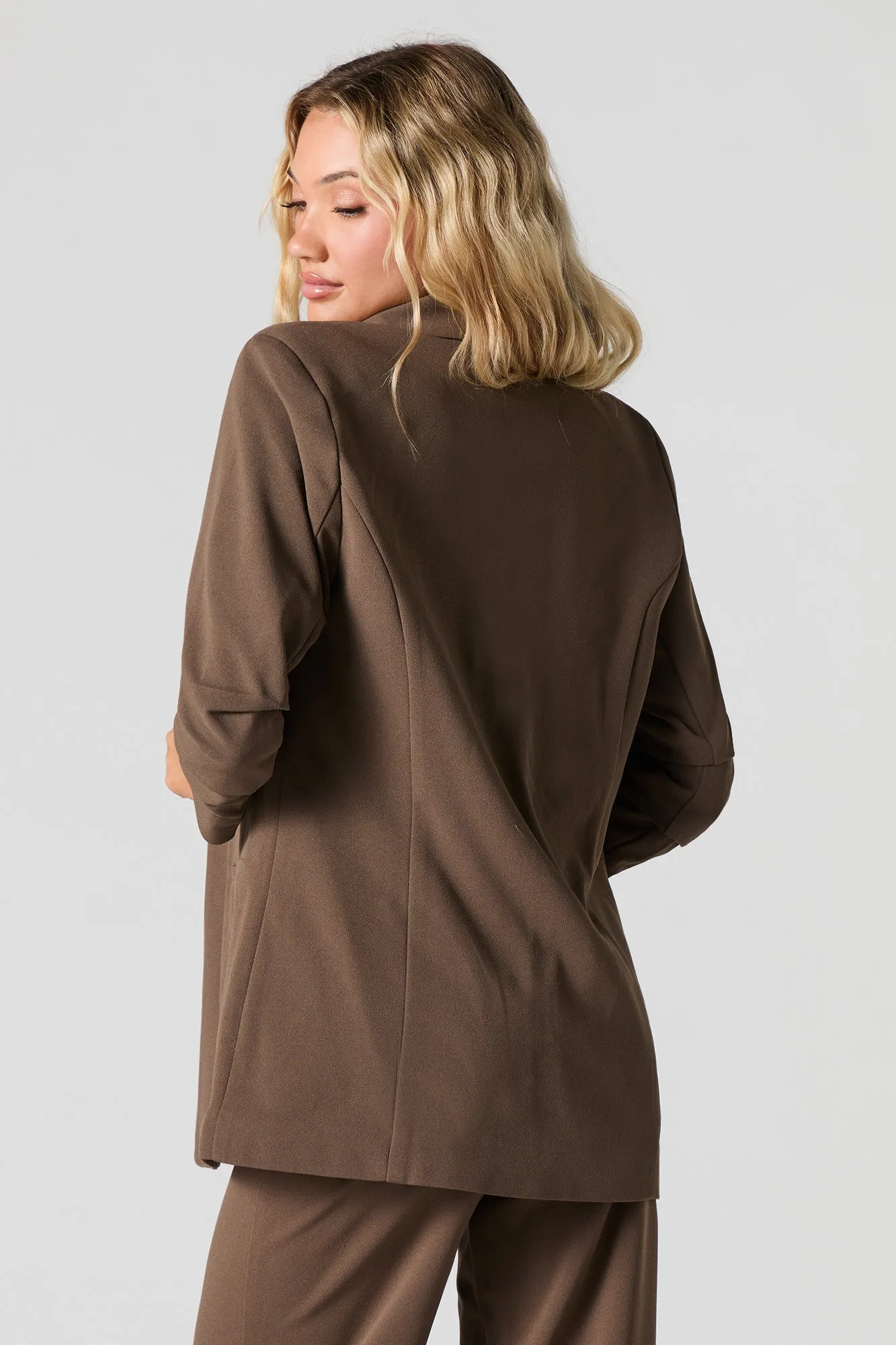 Open Front Quarter Sleeve Blazer sold by Urban Planet product image thumbnail 2