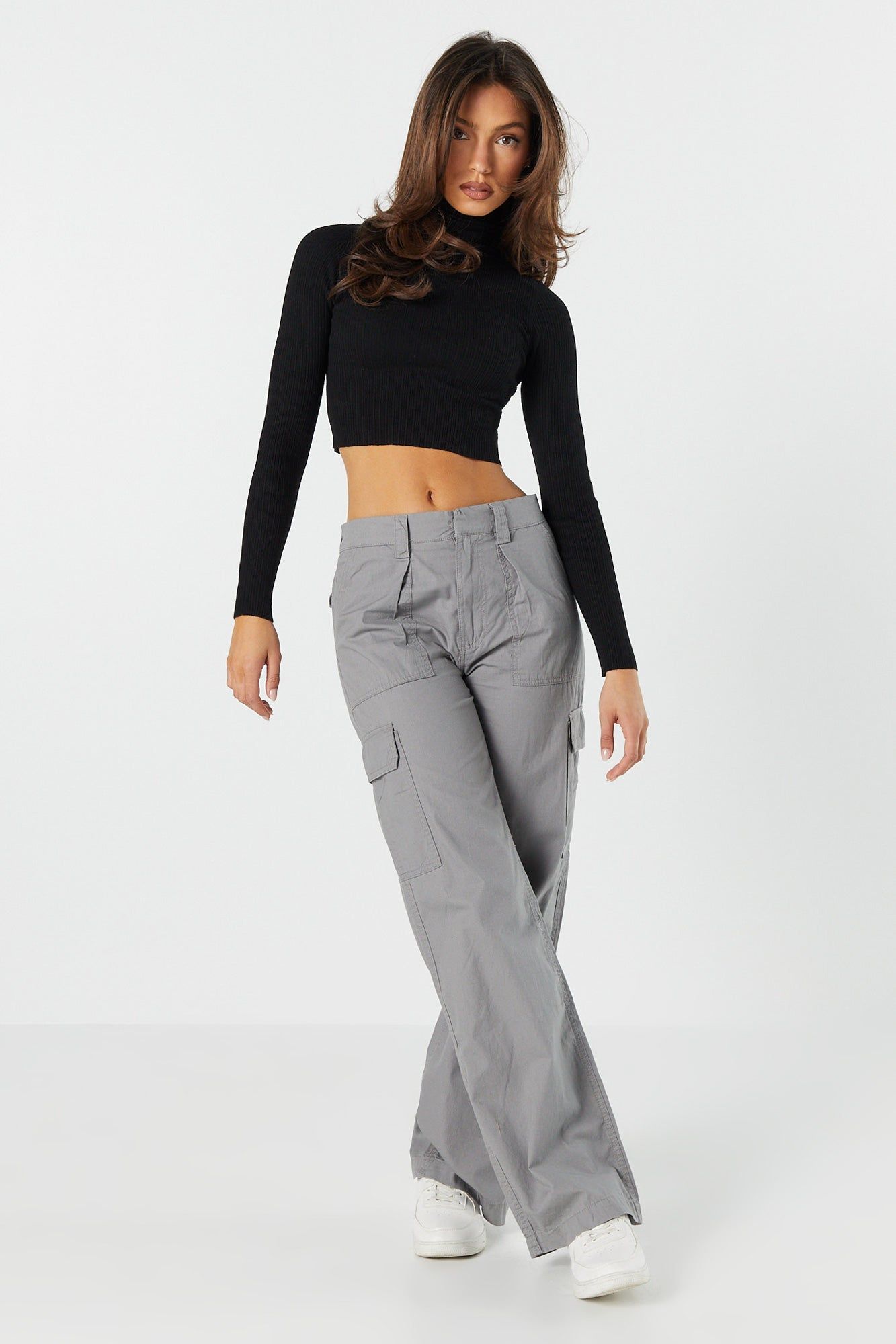 Ribbed Knit Cropped Turtleneck Sweater sold by Urban Planet product image thumbnail 6