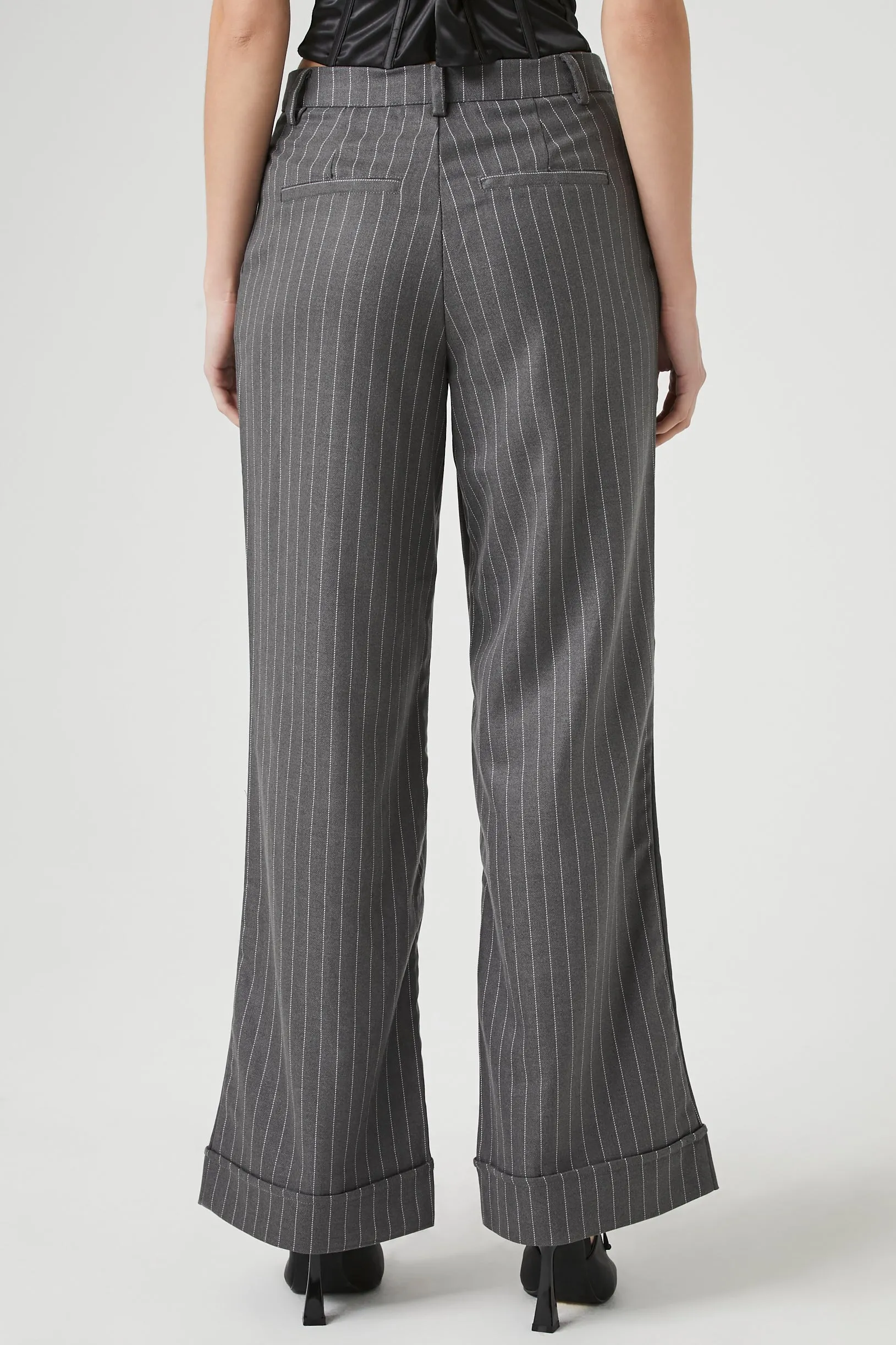 Pinstriped Wide Leg Trouser sold by Urban Planet product image thumbnail 4