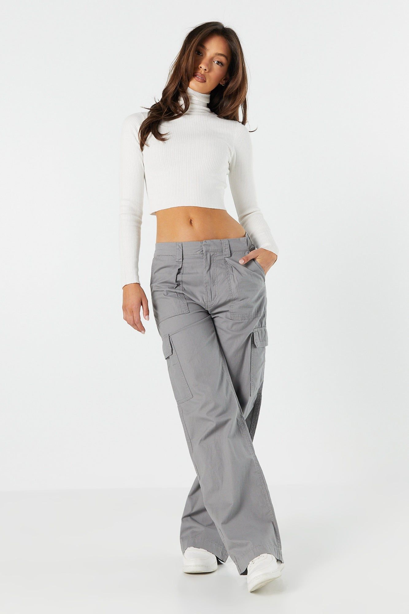 Ribbed Knit Cropped Turtleneck Sweater sold by Urban Planet product image thumbnail 12