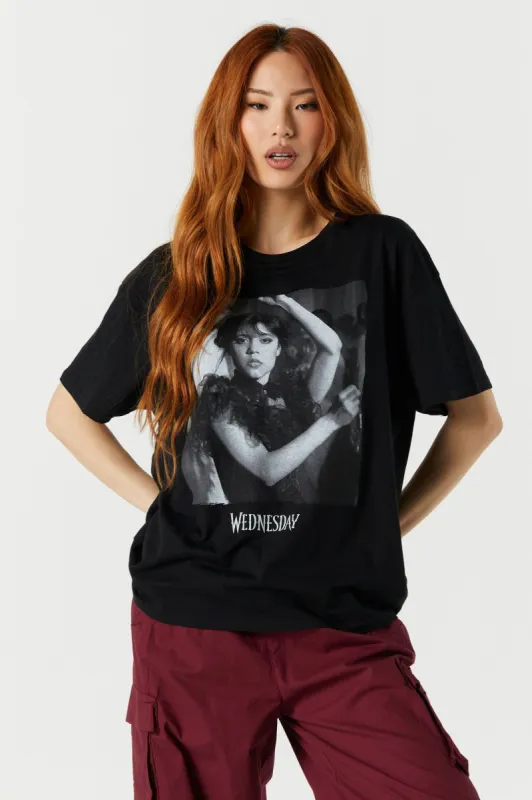 Wednesday Dance Graphic Boyfriend T-Shirt sold by Urban Planet