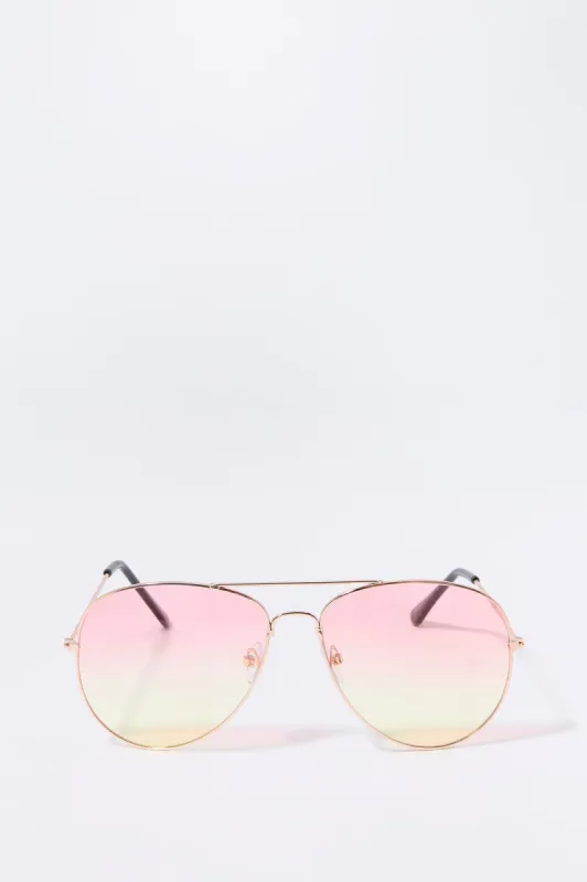 Ombre Aviator Sunglasses sold by Urban Planet