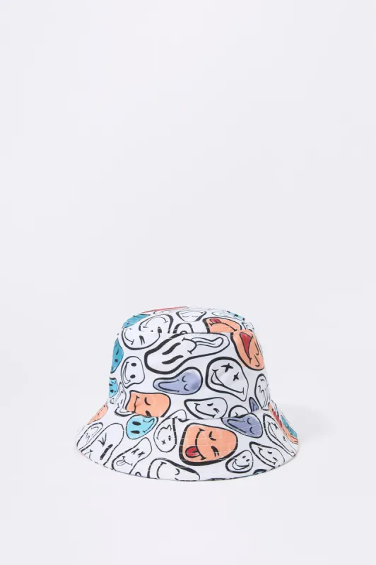 Chapeau cloche à imprimé Smiley pour garçon sold by Urban Planet