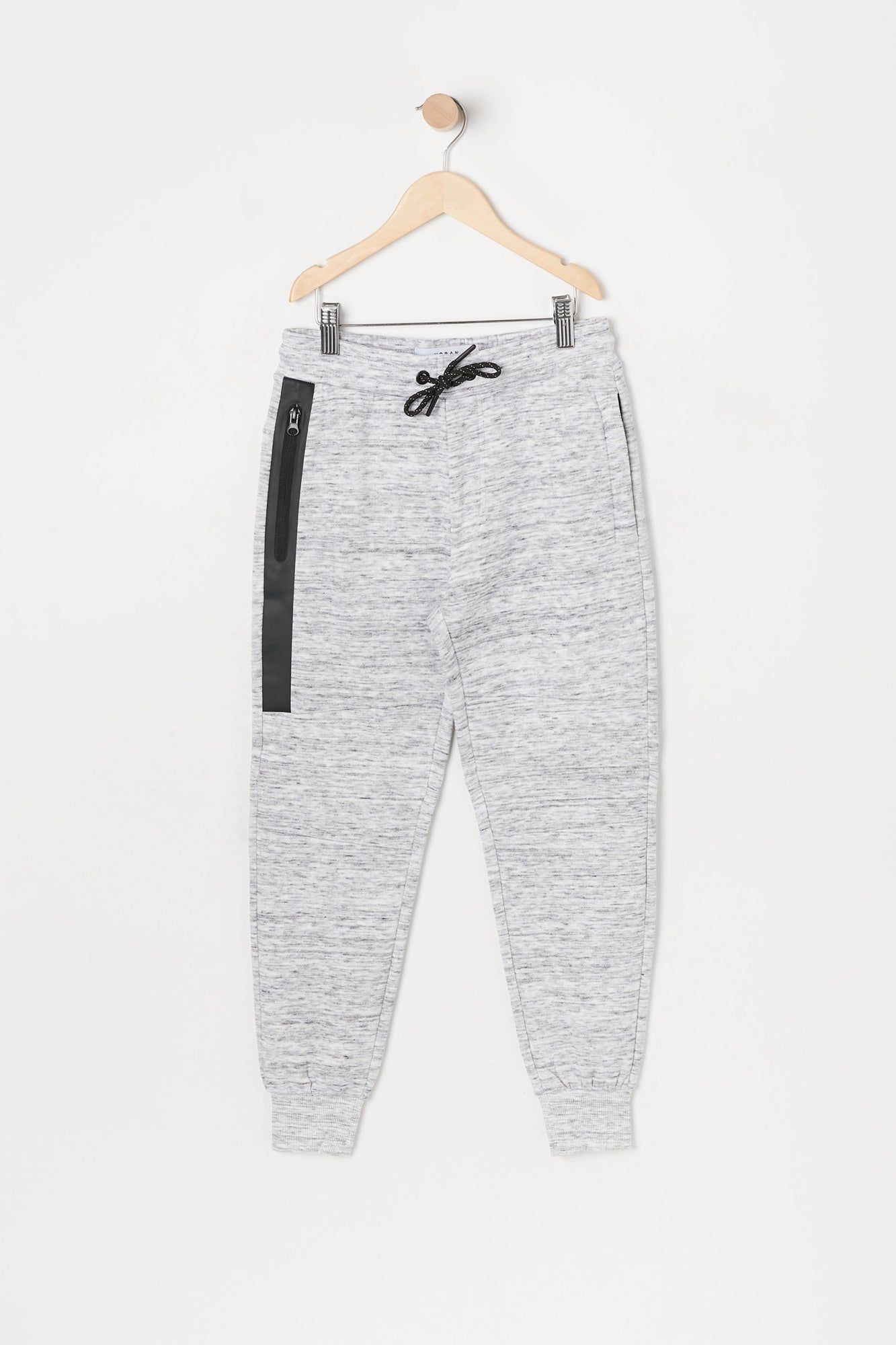 Boys Space Dye Rubber Zip Pocket Fleece Jogger sold by Urban Planet