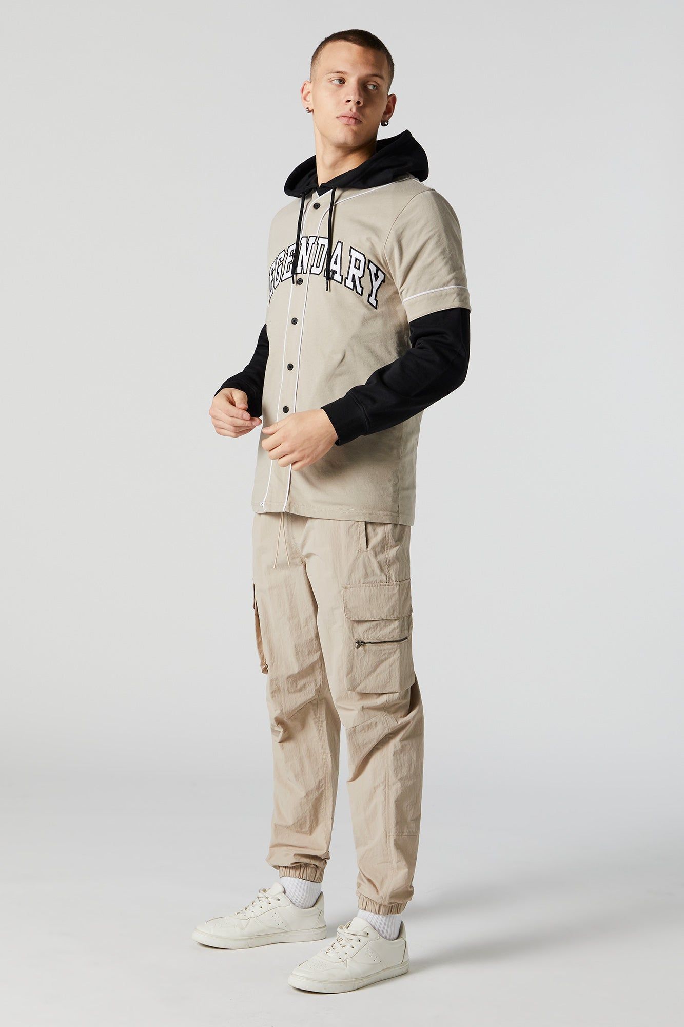 Jogger cargo en nylon avec fermeture à glissière sold by Urban Planet product image thumbnail 5