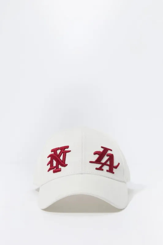 Casquette de baseball avec motif brodé NY LA sold by Urban Planet