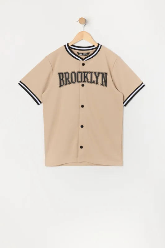 Jersey de baseball en filet à imprimé Brooklyn pour garçon sold by Urban Planet