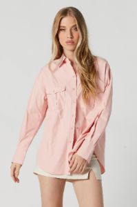 Poplin Button-Up Top sold by Urban Planet