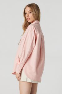 Poplin Button-Up Top sold by Urban Planet