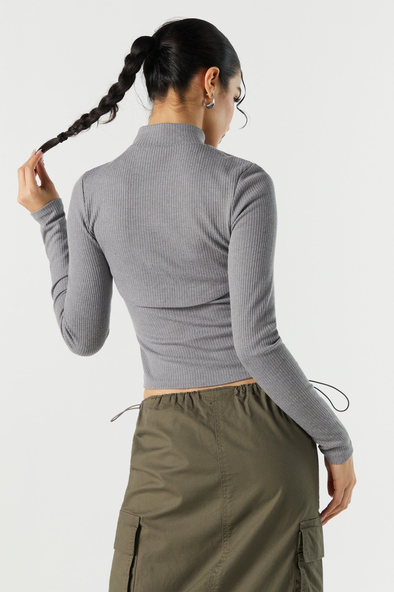 Haut tubulaire côtelé à col cheminée sold by Urban Planet product image thumbnail 2