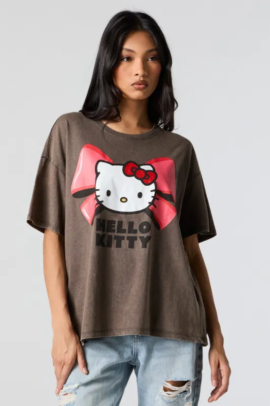 Hello Kitty Bow Graphic Boyfriend T-Shirt sold by Urban Planet