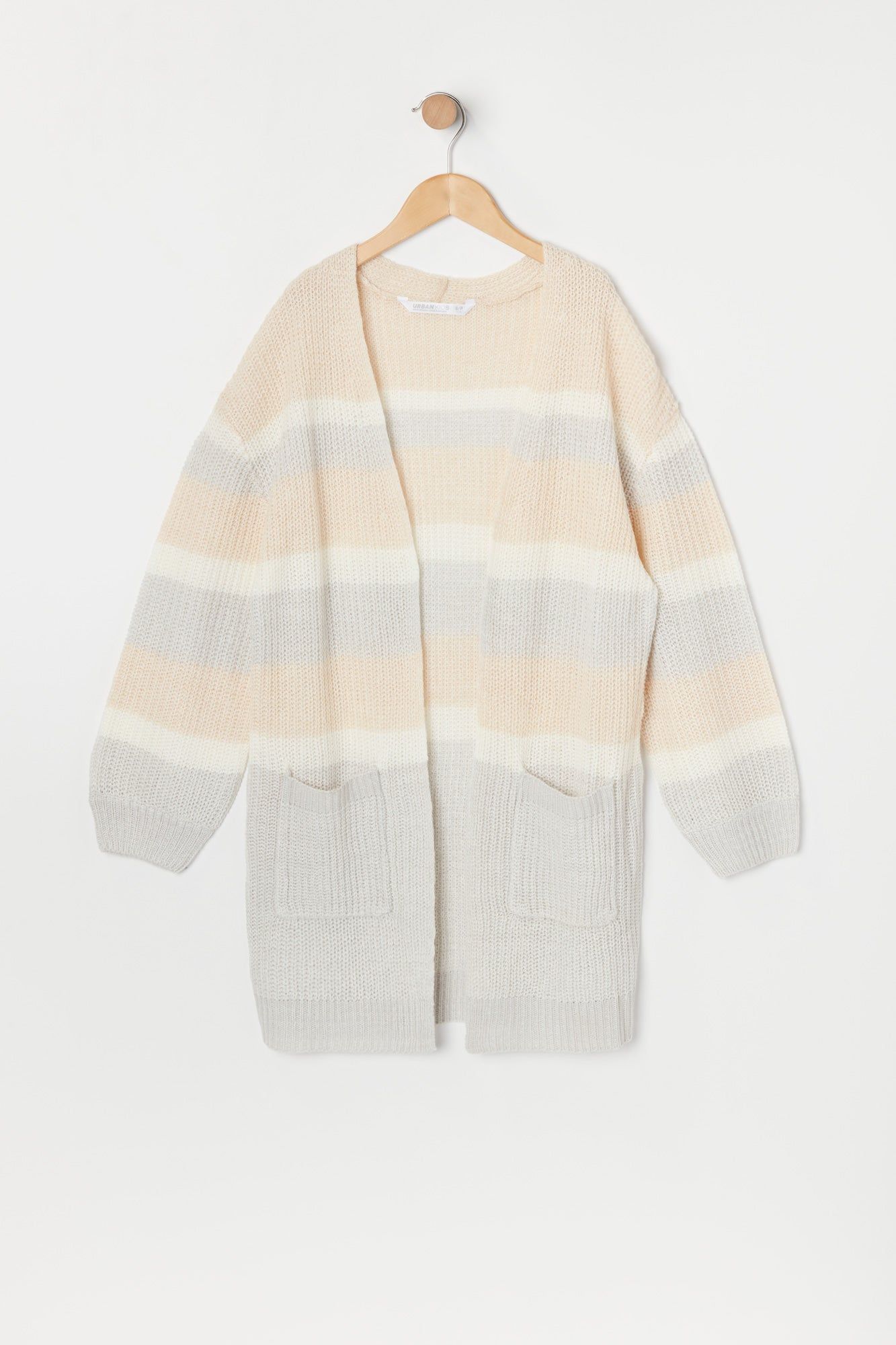 Cardigan en tricot gaufré et rayé pour filles sold by Urban Planet