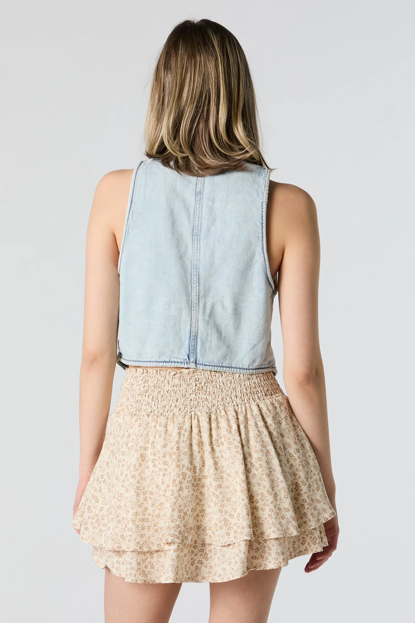 Minijupe volantée fleurie jaune sold by Urban Planet product image thumbnail 2