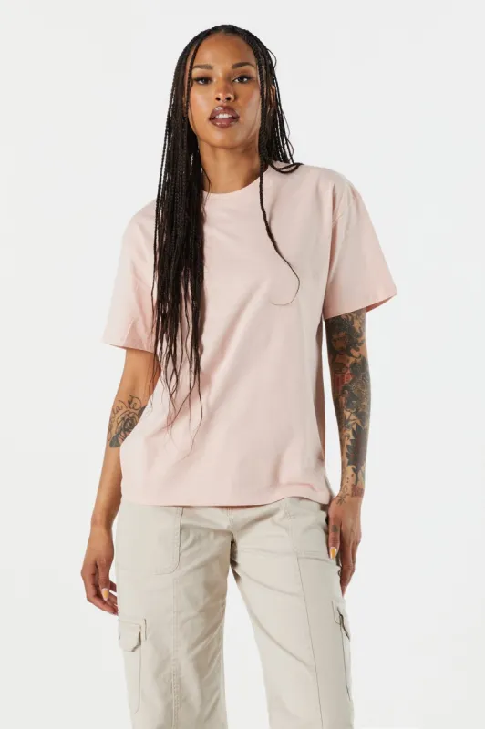 Solid Crewneck Boyfriend T-Shirt sold by Urban Planet