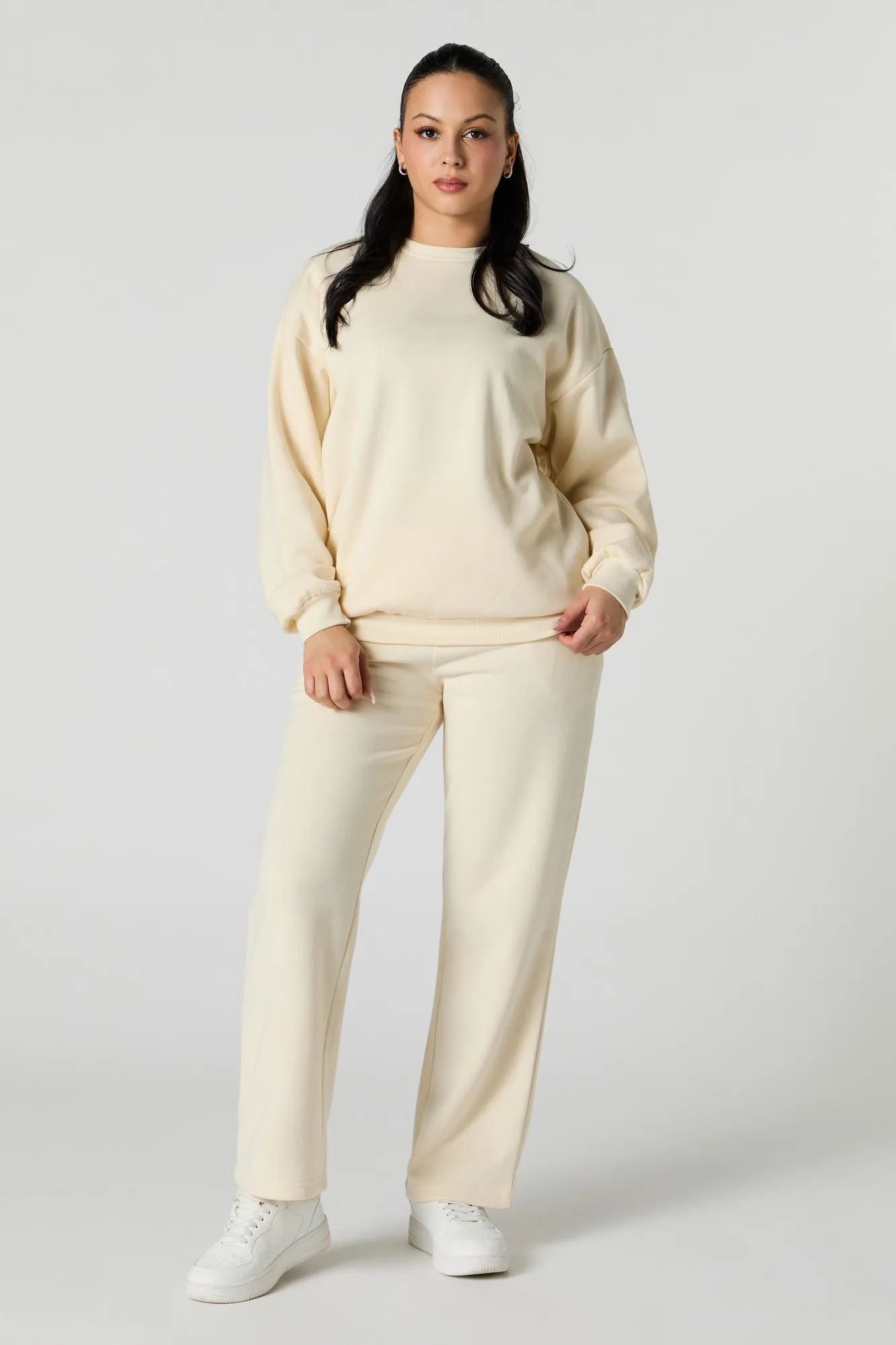 Oversized Crewneck Fleece Sweatshirt sold by Urban Planet product image thumbnail 3