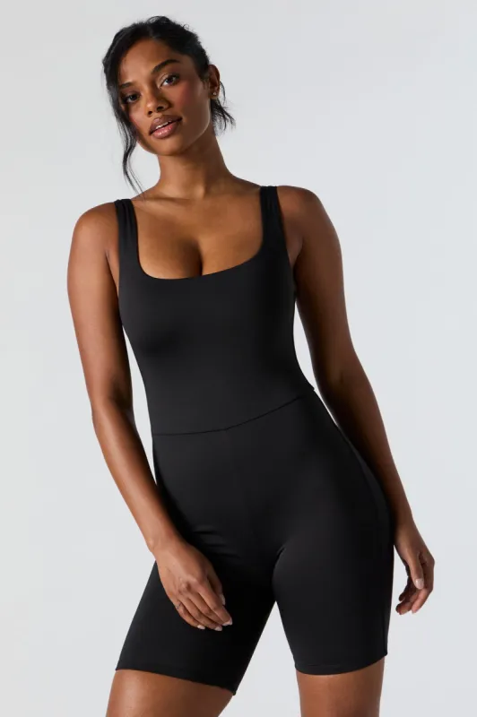 Black Contour Tank Romper sold by Urban Planet