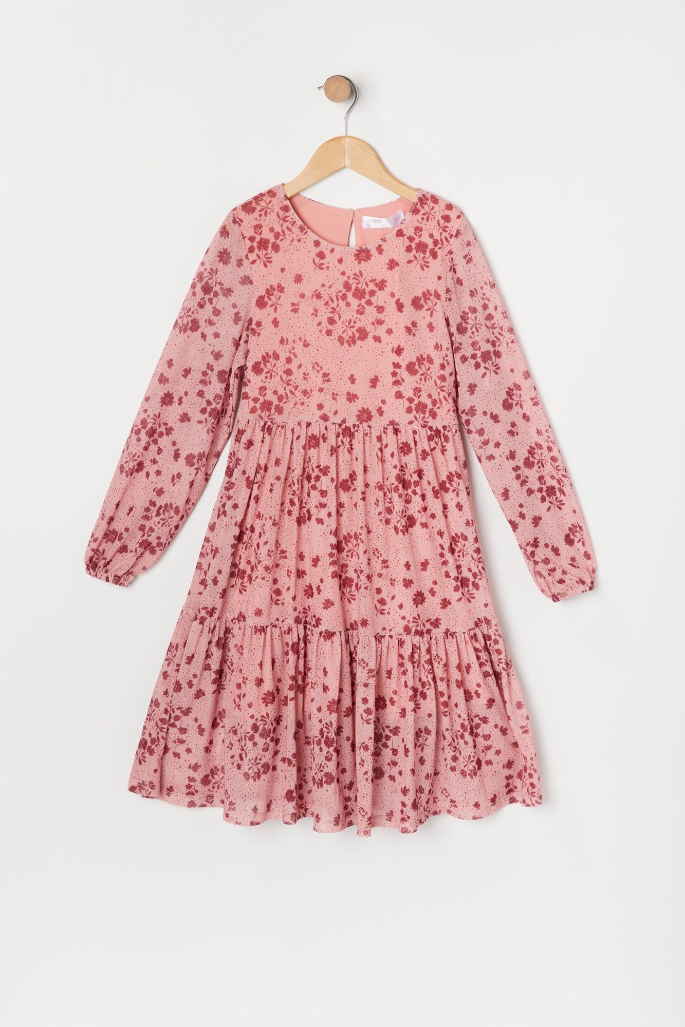 Robe volantée fleurie à manches longues pour fille sold by Urban Planet product image thumbnail 5