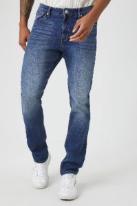 Jean mince en denim extensible délavé foncé sold by Urban Planet