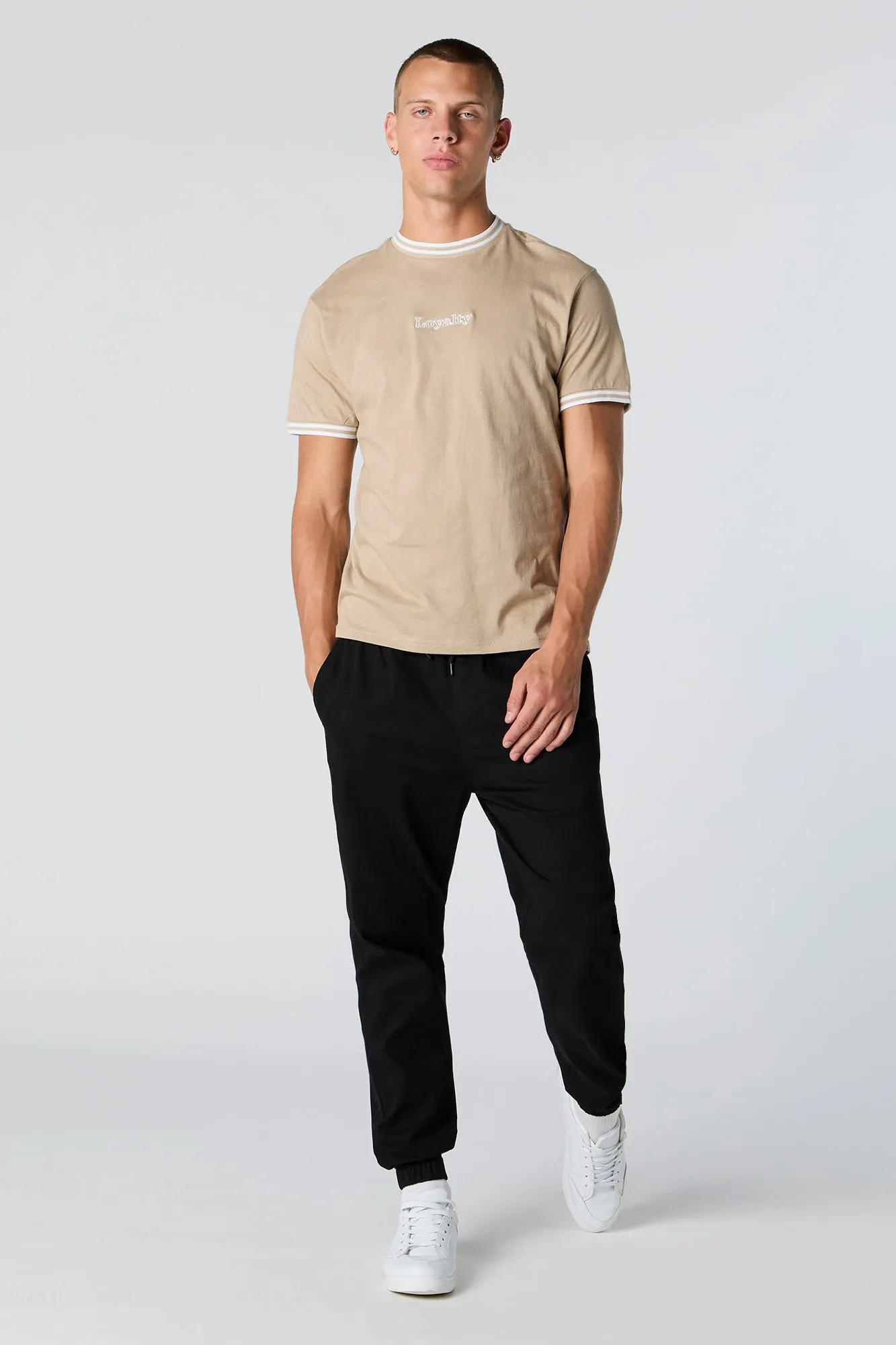 Loyalty Embroidered Contrast Trim T-Shirt sold by Urban Planet product image thumbnail 3
