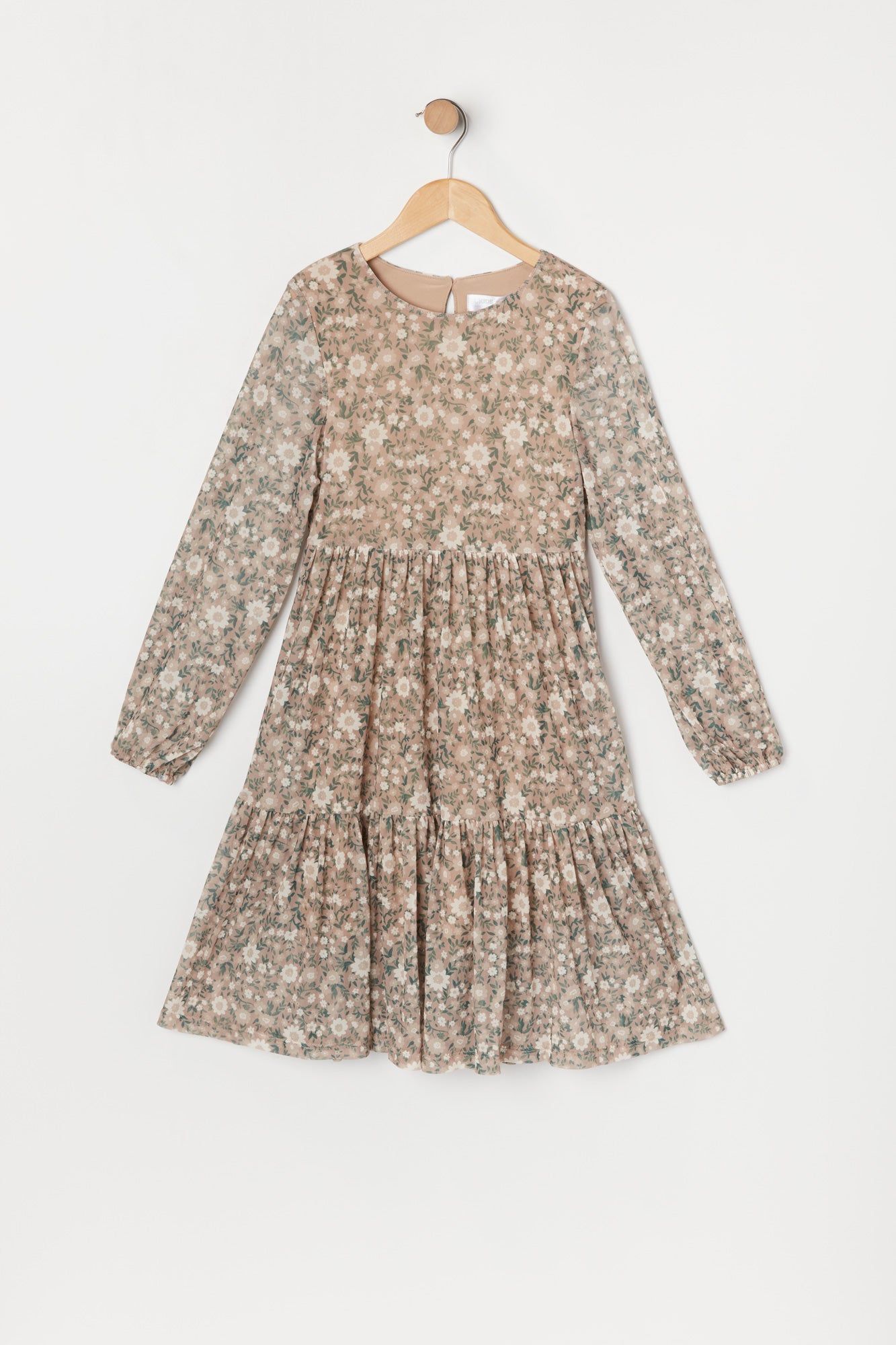 Robe volantée fleurie à manches longues pour fille sold by Urban Planet product image thumbnail 3