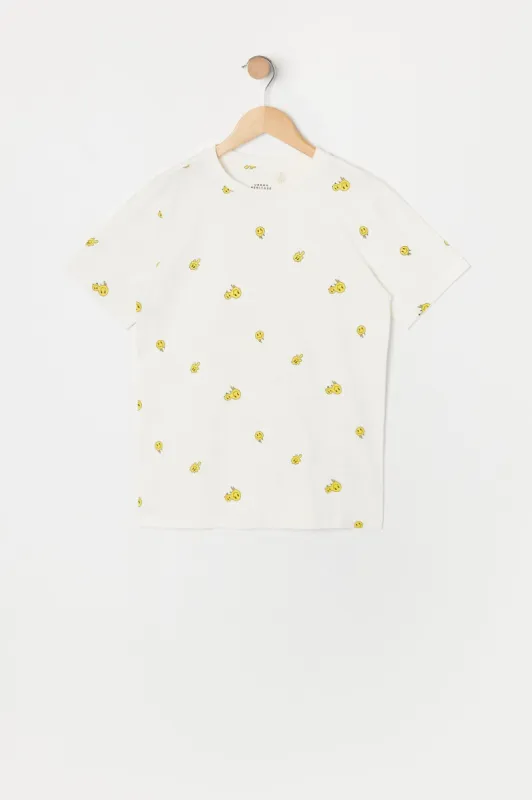 T-shirt avec micromotif Smiley Face fondante pour garçon sold by Urban Planet