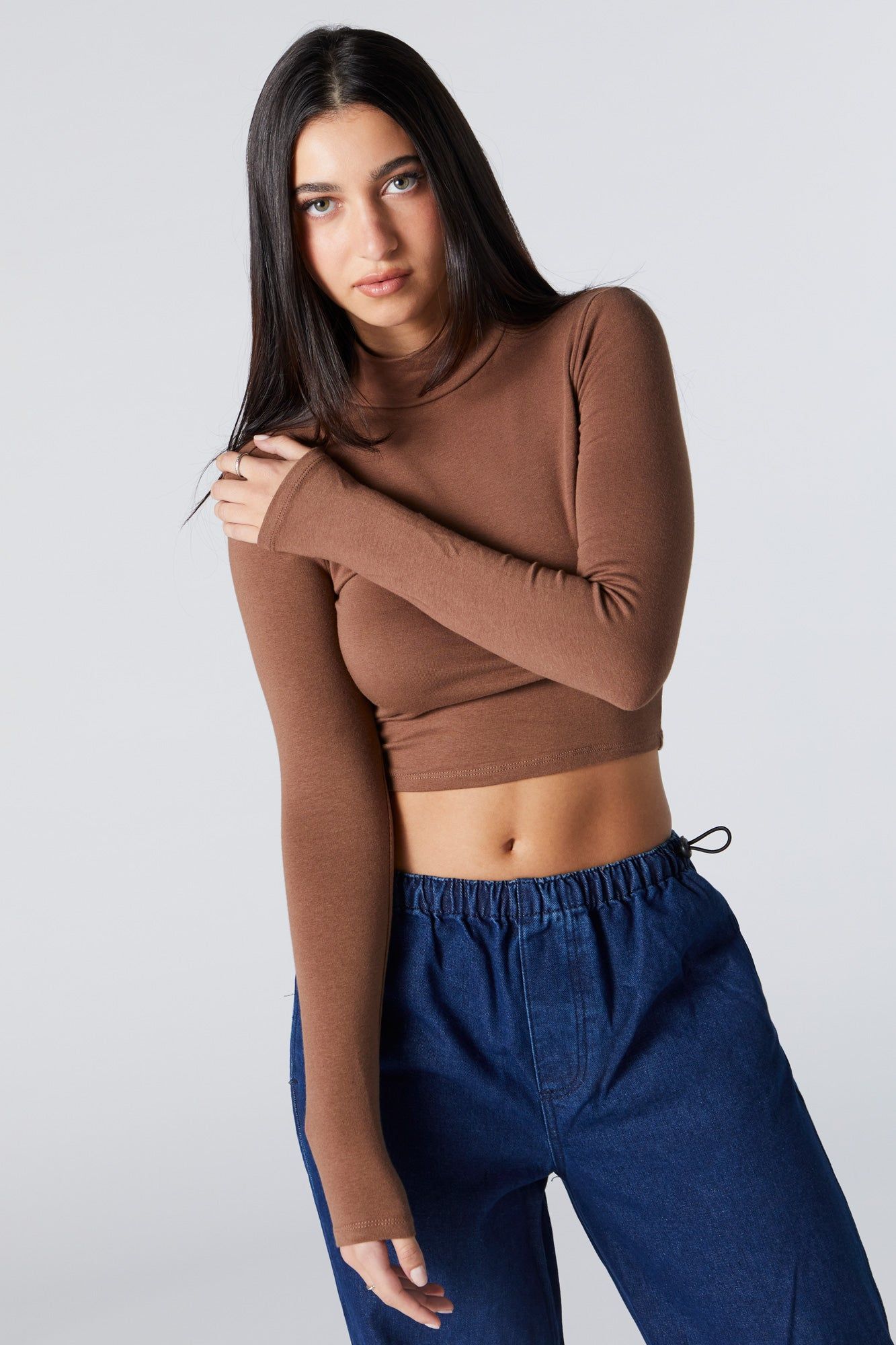 Mock Neck Long Sleeve Top sold by Urban Planet product image thumbnail 3
