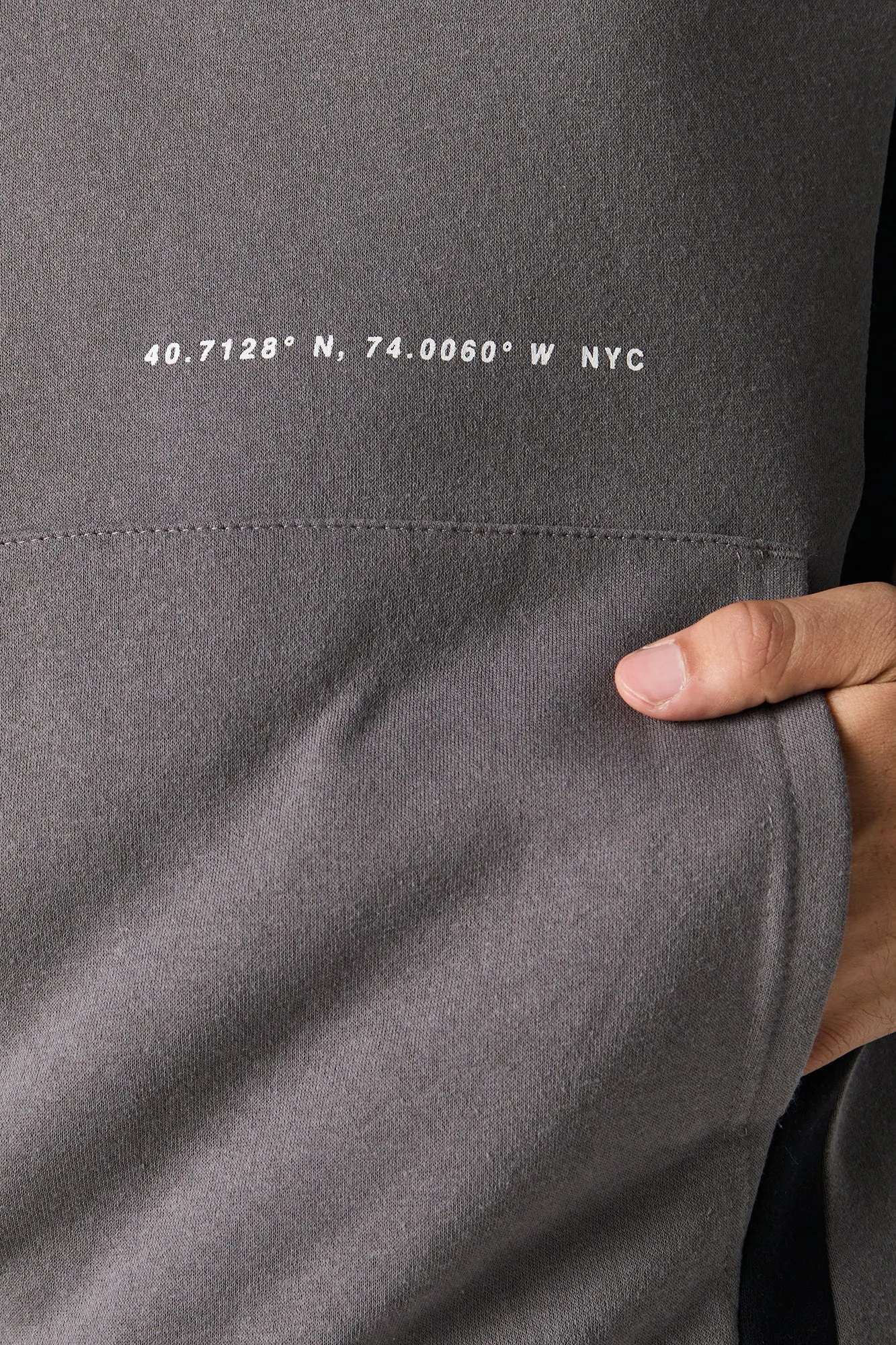 NYC Coordinates Graphic Colourblock Fleece Hoodie sold by Urban Planet product image thumbnail 4
