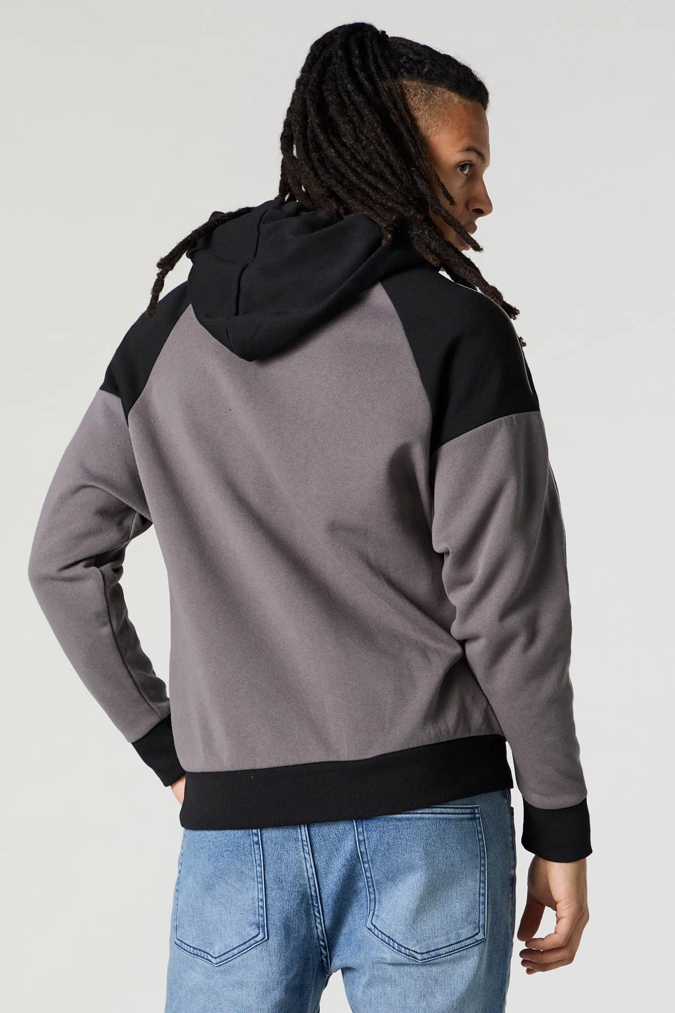 NYC Coordinates Graphic Colourblock Fleece Hoodie sold by Urban Planet product image thumbnail 2