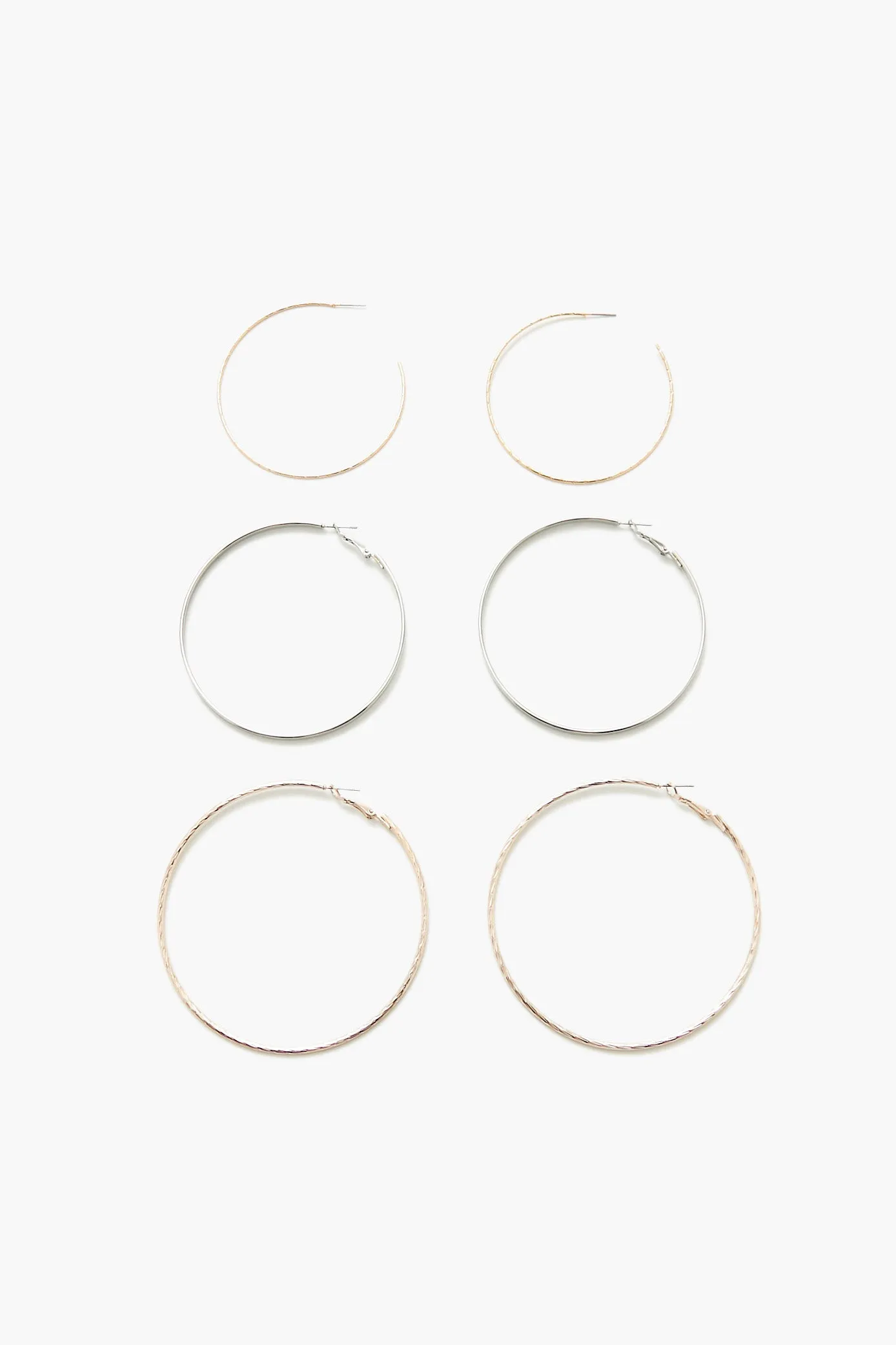 Oversized Hoop Earrings (3 Pack) sold by Urban Planet