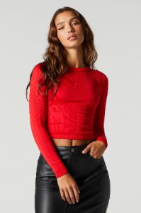 Wide Ribbed Long Sleeve Top sold by Urban Planet