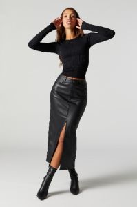Wide Ribbed Long Sleeve Top sold by Urban Planet