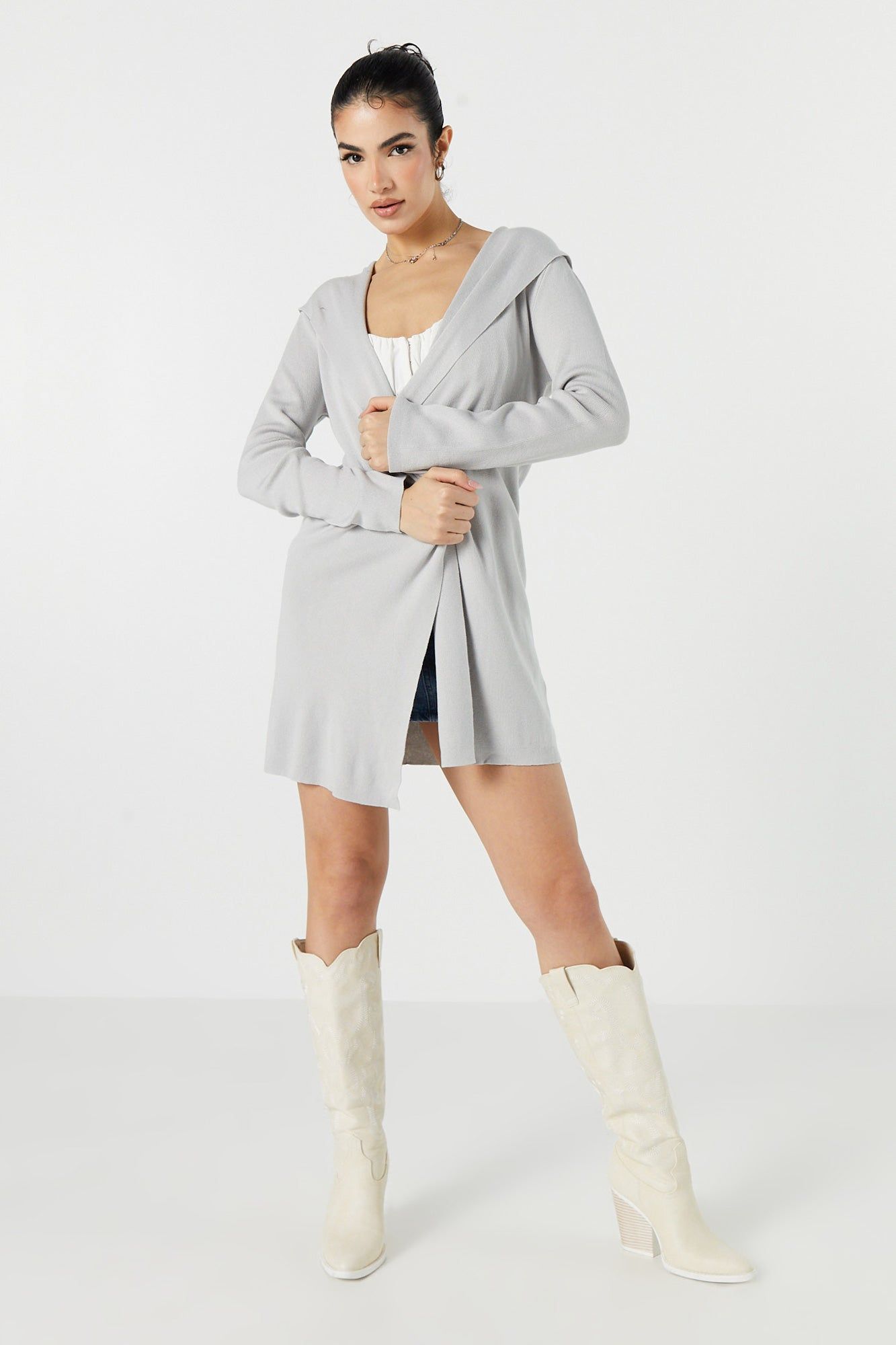 Long Sleeve Open Cardigan sold by Urban Planet product image thumbnail 6