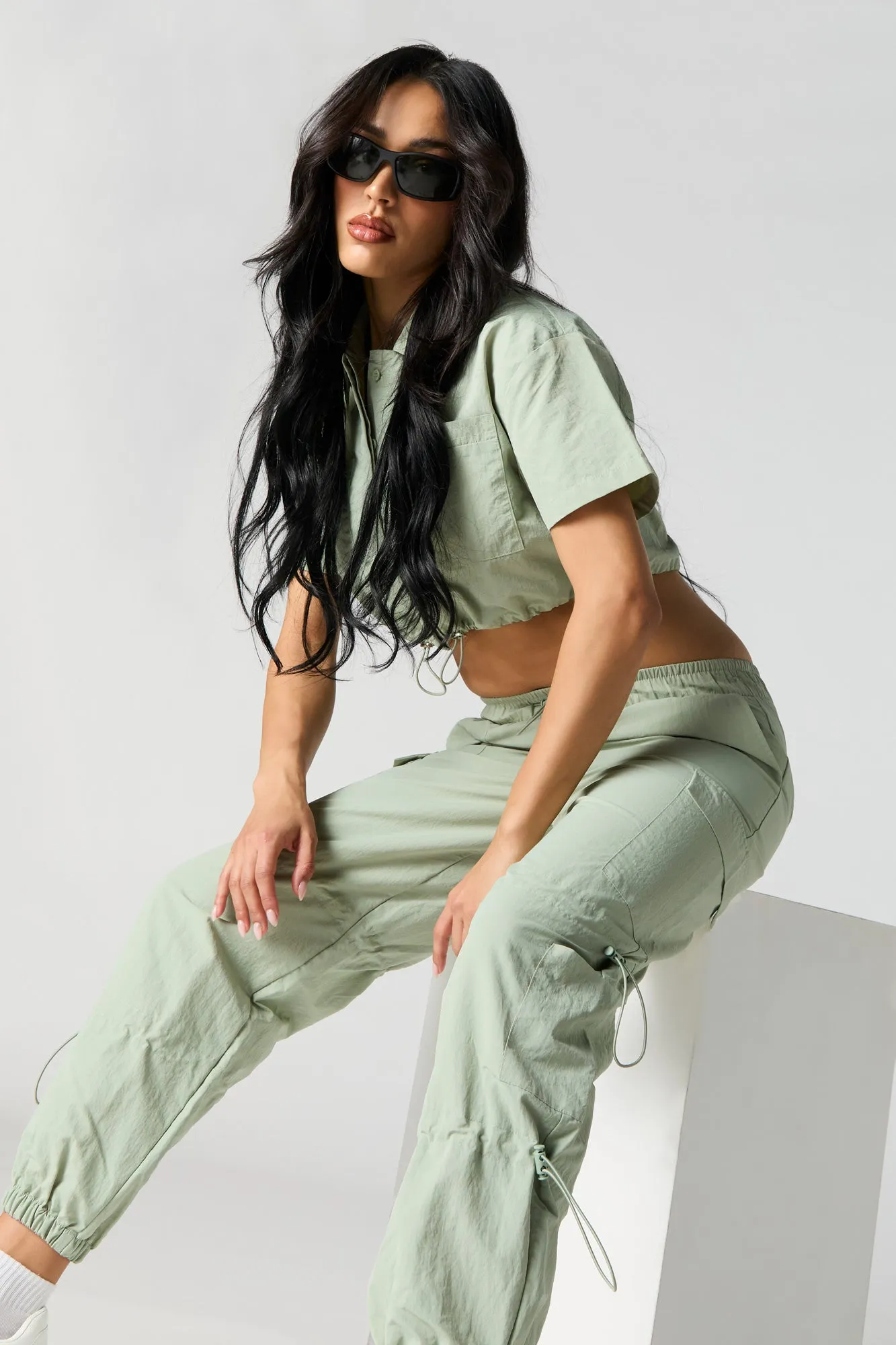 Jogger cargo en nylon sold by Urban Planet product image thumbnail 4