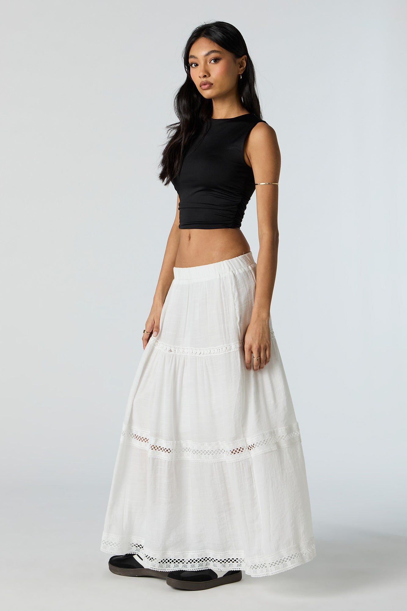 Jupe midi volantée avec ourlet crocheté sold by Urban Planet product image thumbnail 3