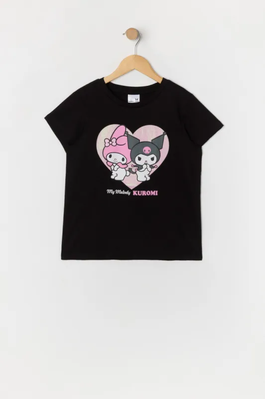T-shirt à imprimé Kuromi pour fille sold by Urban Planet