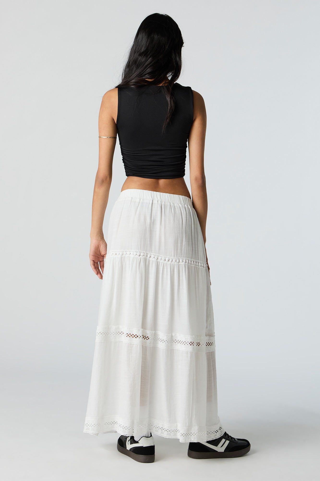 Jupe midi volantée avec ourlet crocheté sold by Urban Planet product image thumbnail 5