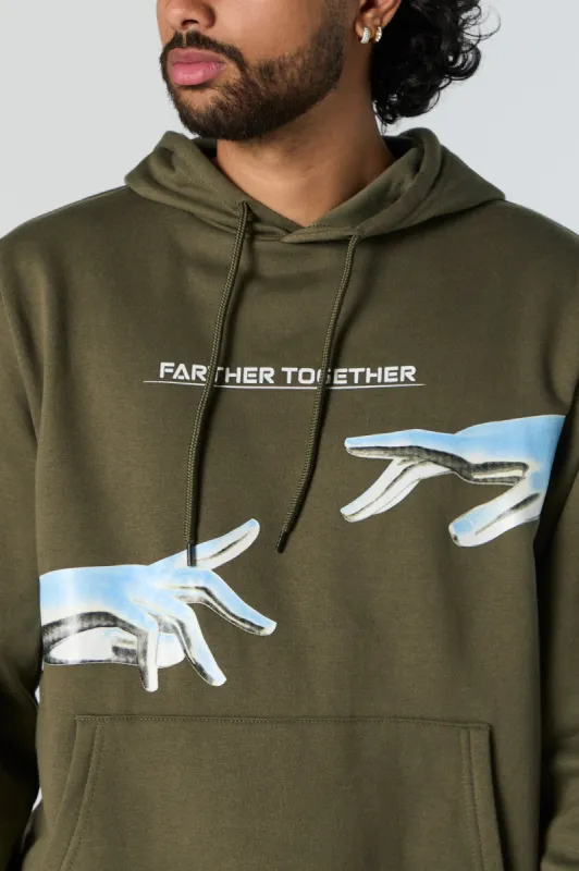 Farther Together Graphic Fleece Hoodie sold by Urban Planet