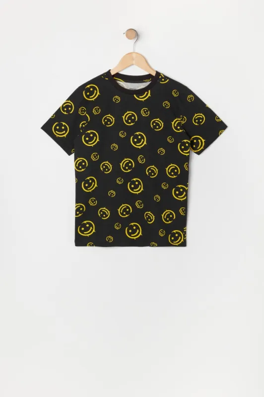 T-shirt à imprimé Smiley Face fondante pour garçon sold by Urban Planet