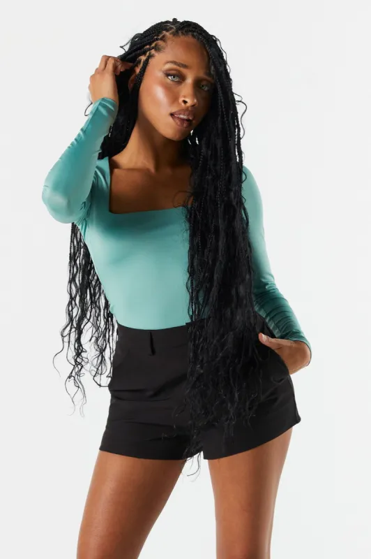 Square Neck Long Sleeve Bodysuit sold by Urban Planet