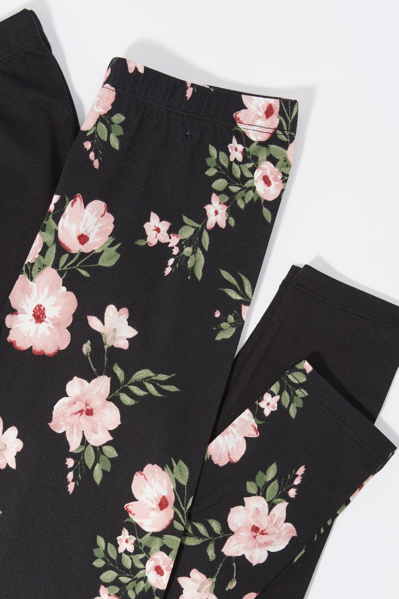 Legging fleuri et legging uni pour fille (Paquet de 2) sold by Urban Planet