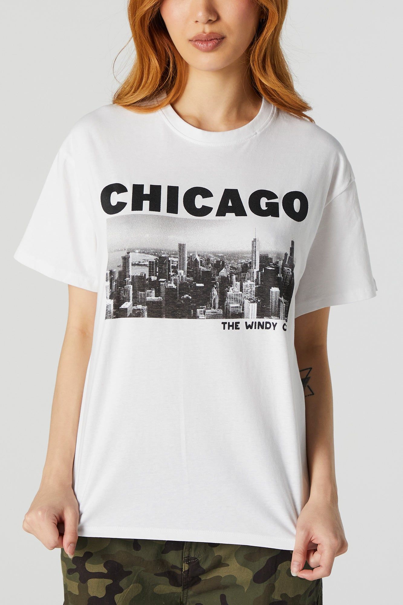 Chicago Graphic Boyfriend T-Shirt sold by Urban Planet
