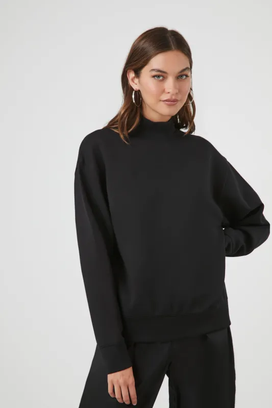 Fleece Mock Neck Sweatshirt sold by Urban Planet