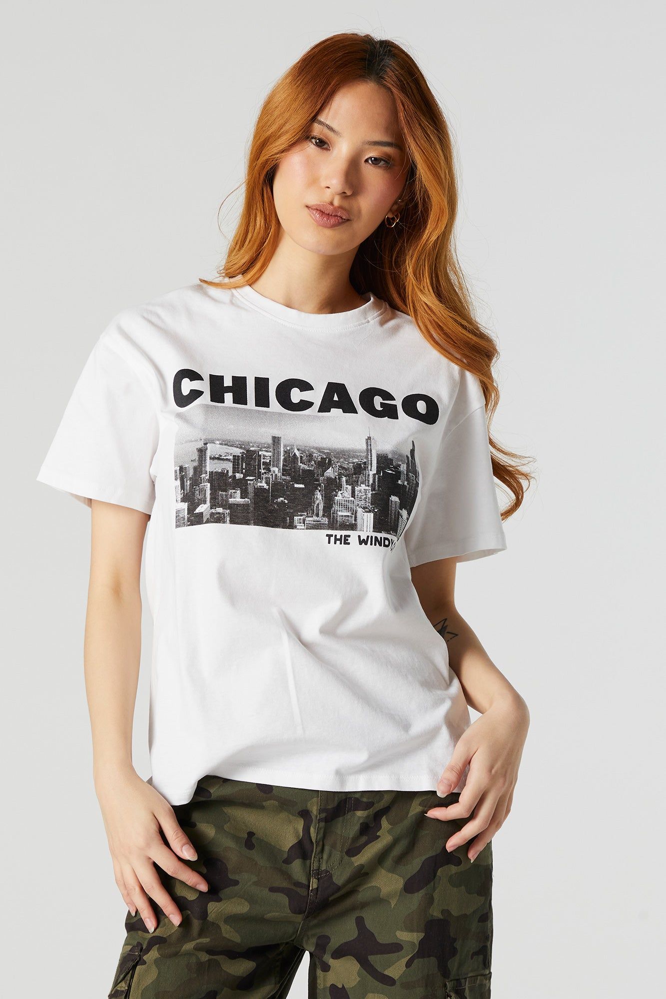 Chicago Graphic Boyfriend T-Shirt sold by Urban Planet product image thumbnail 2