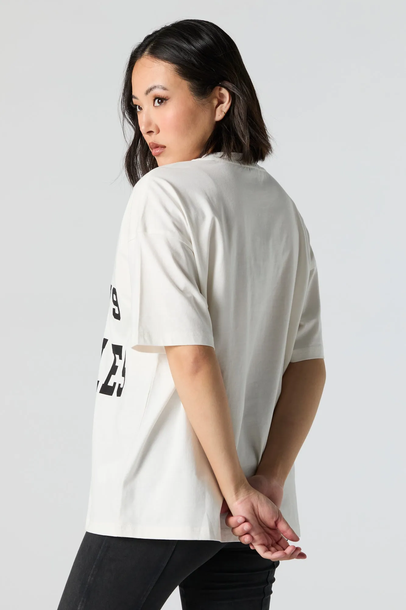 LA Embroidered Oversized T-Shirt sold by Urban Planet product image thumbnail 3