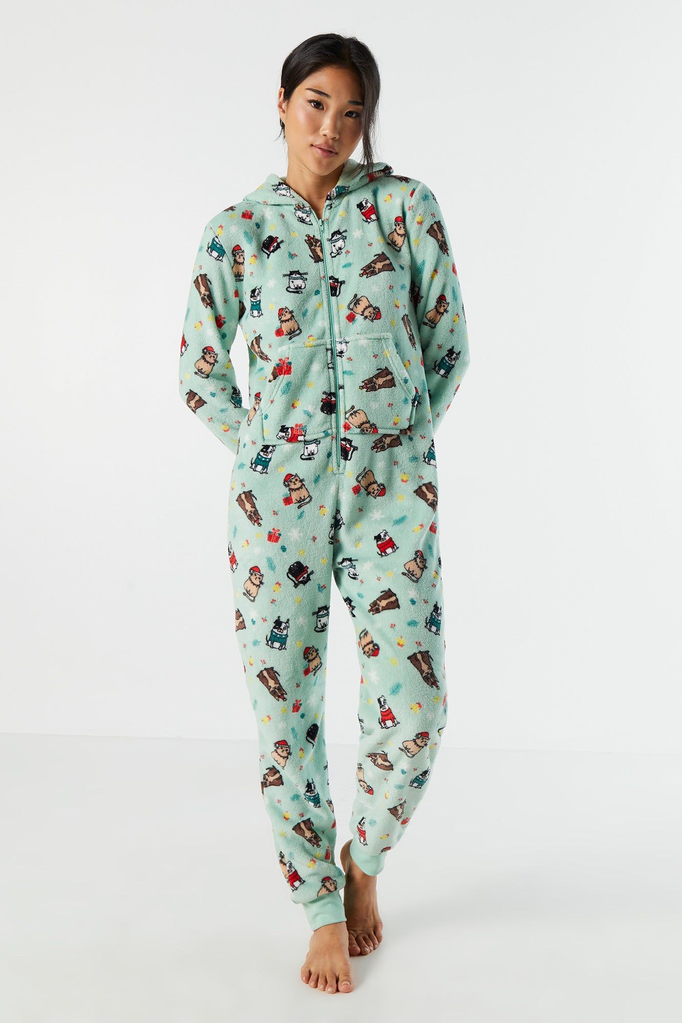 Plush Xmas Kitty Onesie sold by Urban Planet
