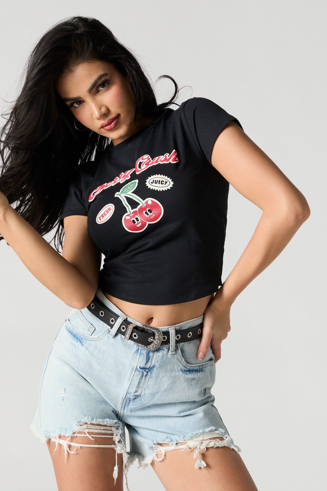 Cherry Crush Graphic Baby T-Shirt sold by Urban Planet product image thumbnail 4