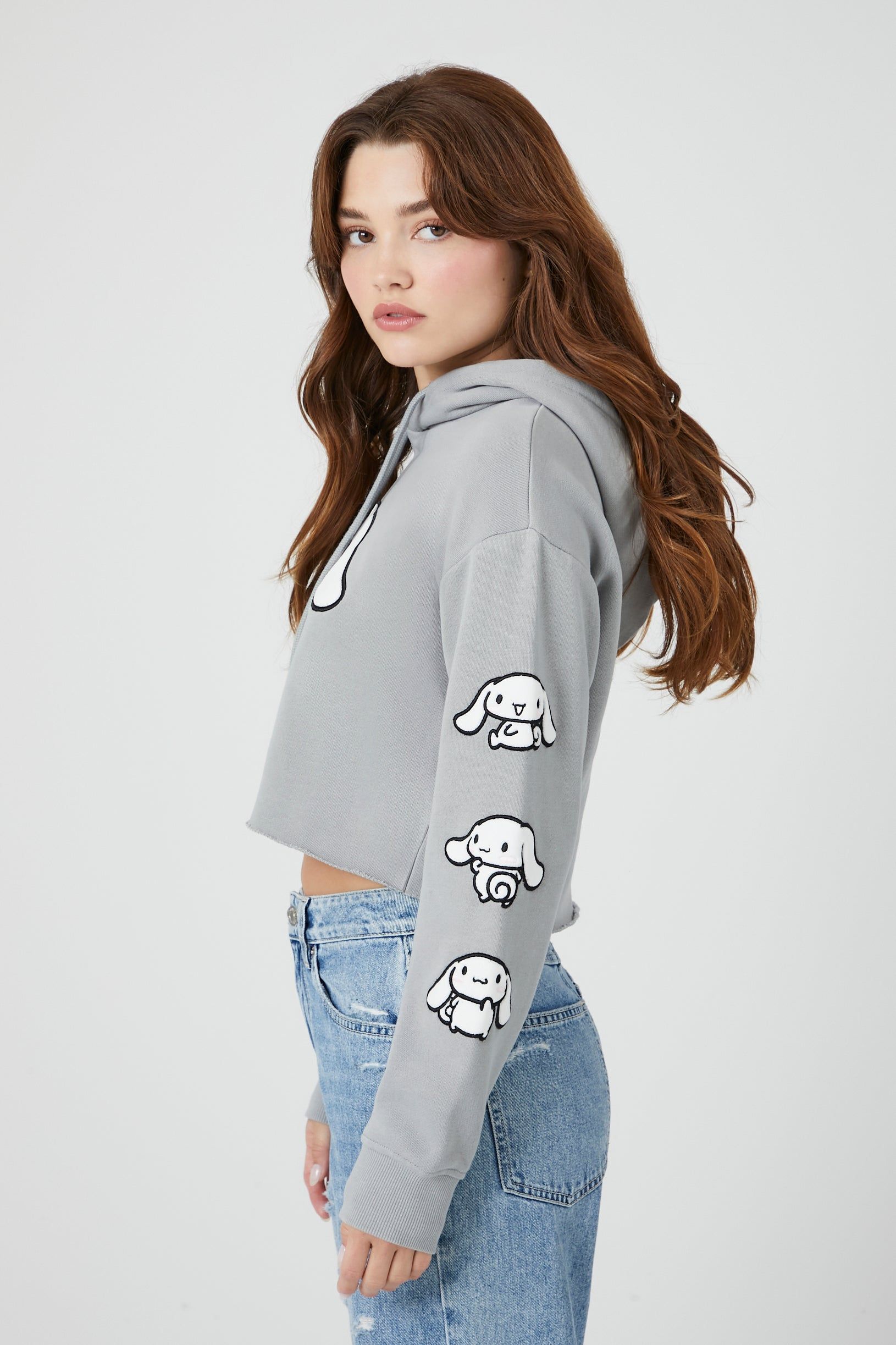 Cinnamoroll Graphic Cropped Hoodie sold by Urban Planet product image thumbnail 3