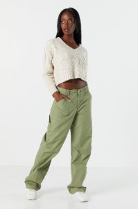 V-Neck Cable Knit Sweater sold by Urban Planet